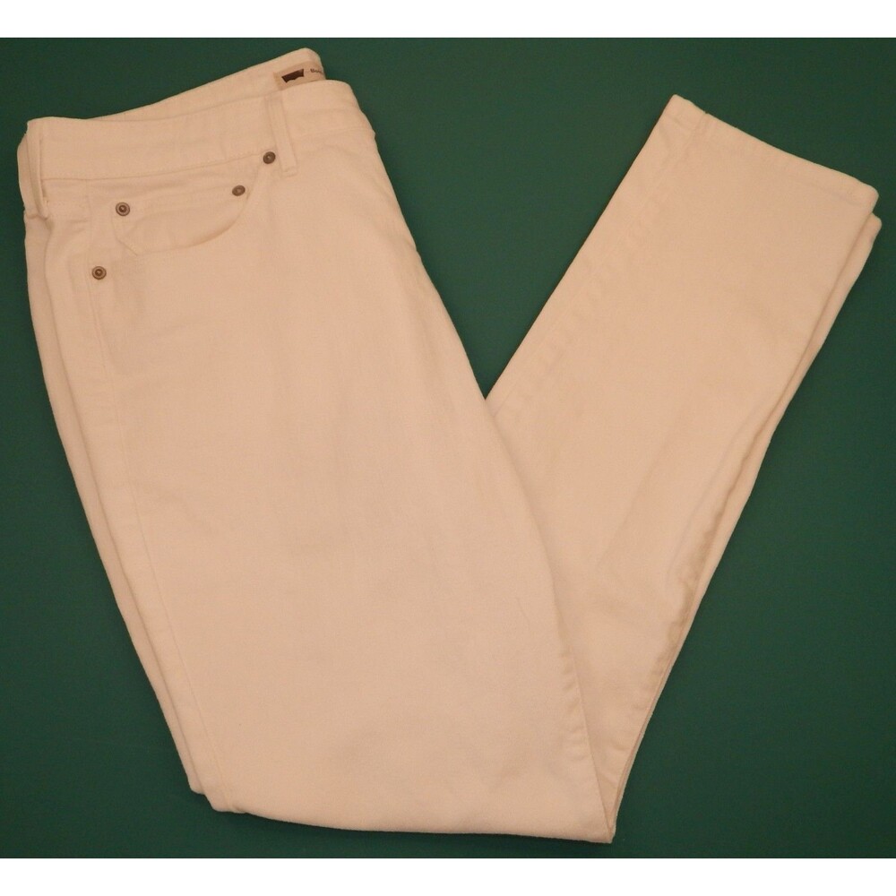 Levi’s Woman’s BOLD Curve White Denim Jeans SKINNY Modern Rise Size 14/32 Cotton - Picture 5 of 16